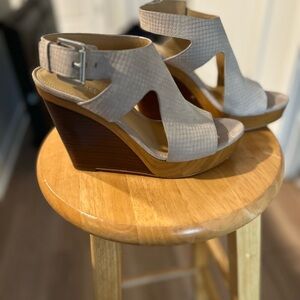 Michael Kors Taupe Wedge Sandals